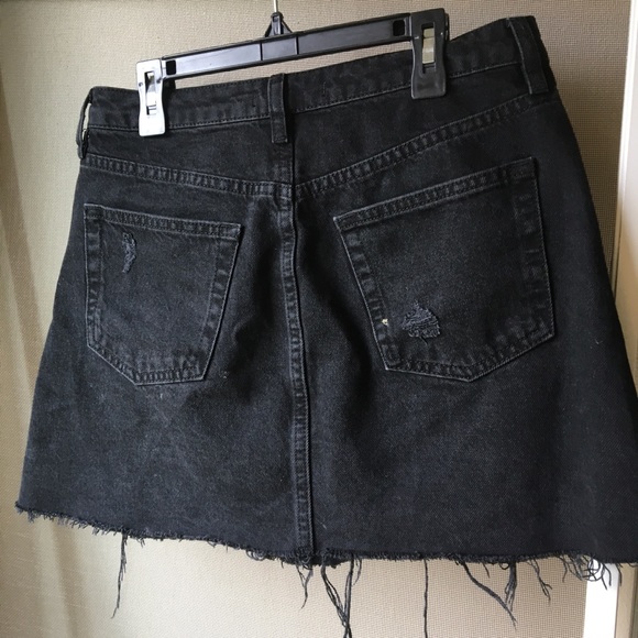 Free People Black Denim Skirt - Picture 2 of 3